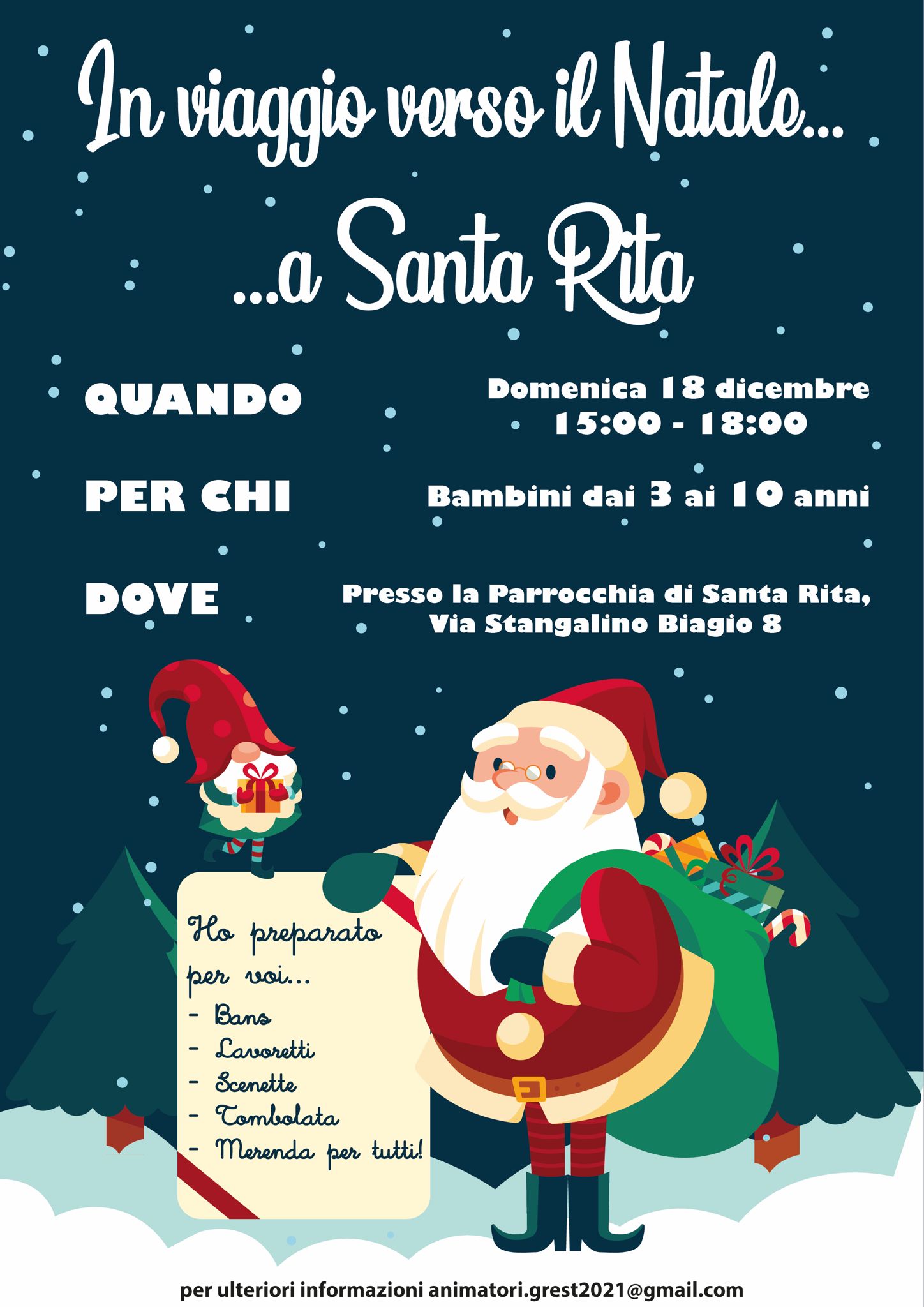 Festa di Natale in oratorio: 17 & 18 dicembre - Parrocchia Santa Rita -  Novara